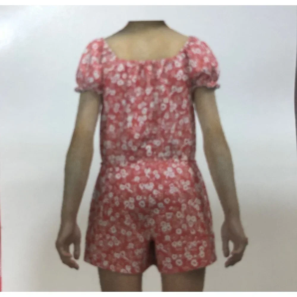 GAP Girl's Soft Chambray Short Puff Sleeve One Piece Romper NWT‎